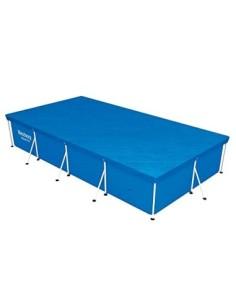 BESTWAY 58107 - Cobertor Invierno para Piscina Desmontable 400x211 cm Rectangular Fácil Instalación con Orificios de Drenaje 