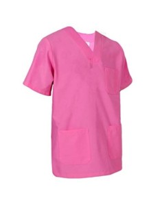 H HANSEL HOME Uniforme Sanitario Rosa Casaca Laboral Casaca Rosa Sanitarios Unisex Uniformes Sanitarios Médicos Enfermera  M  2