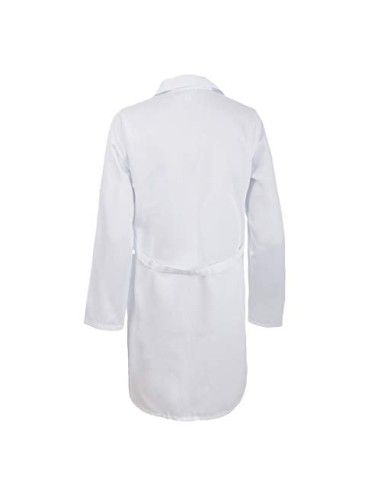 Kiz Kiz Bata de Laboratorio Manga Larga Blanca Abrigo Médico Doctoras Científico Uniforme Sanitario Unisex Hombre Y Mujer Uni