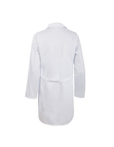 Kiz Kiz Bata de Laboratorio Manga Larga Blanca Abrigo Médico Doctoras Científico Uniforme Sanitario Unisex Hombre Y Mujer Uni