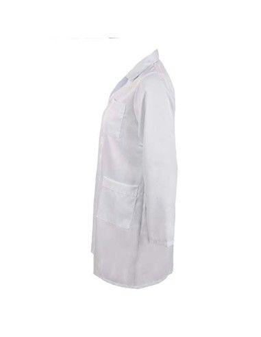 Kiz Kiz Bata de Laboratorio Manga Larga Blanca Abrigo Médico Doctoras Científico Uniforme Sanitario Unisex Hombre Y Mujer Uni