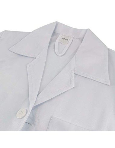 Kiz Kiz Bata de Laboratorio Manga Larga Blanca Abrigo Médico Doctoras Científico Uniforme Sanitario Unisex Hombre Y Mujer Uni