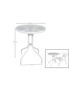 Mesa metal base cristal 2