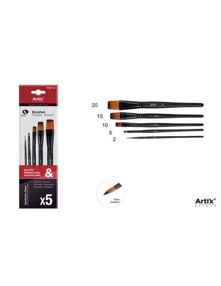 Pinceles corto sintetico - Pack de 5-6uds.