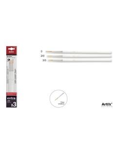 Pincel extra fino largo 3uds