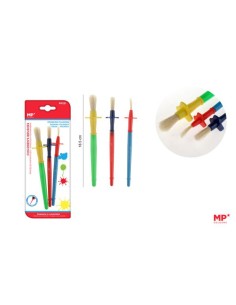 Pinceles escolares 3uds