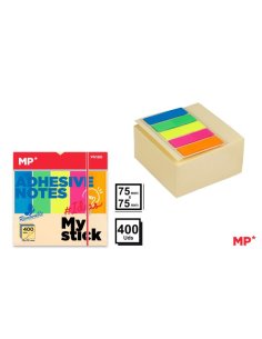Notas adhesivas 75x75mm 400h