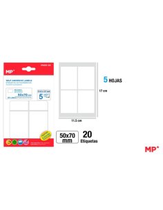 ETIQUETAS BLANCAS D 50x70mm...