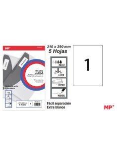 Etiquetas blancas a4 5 hojas