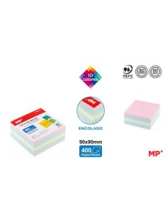 Taco de nota color pastel...