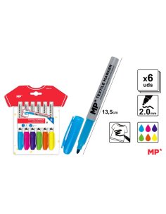 Marcador de textil 6u...