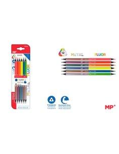 Lapices bicolor metal y...