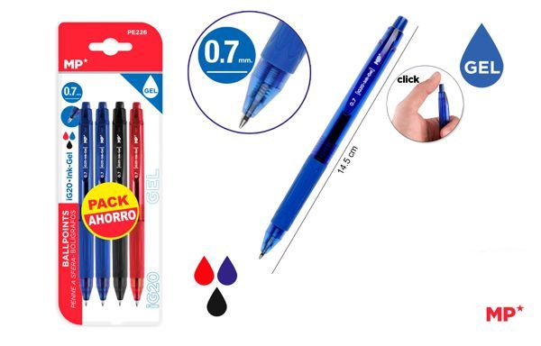 Bolígrafos tinta tipo gel