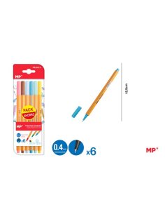 Rotuladores punta fina 6uds