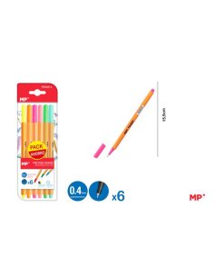 Rotuladores punta fina 6uds