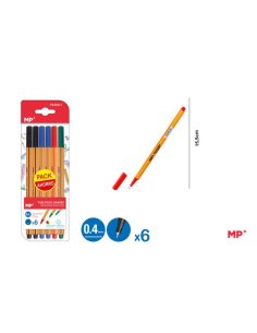 Rotuladores punta fina 6uds