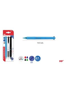 Boligrafo 4 colores 3uds