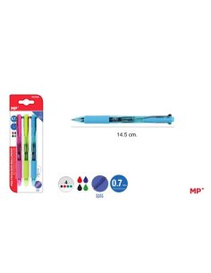 Boligrafo 4 colores 3uds