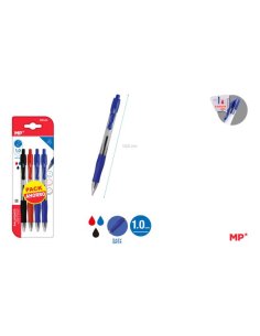 Boligrafos punta 1.0mm 4uds