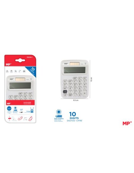 Calculadora solar y pilas