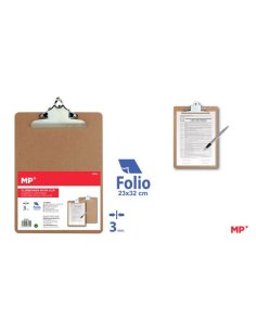 Carpeta de madera con pinza a4