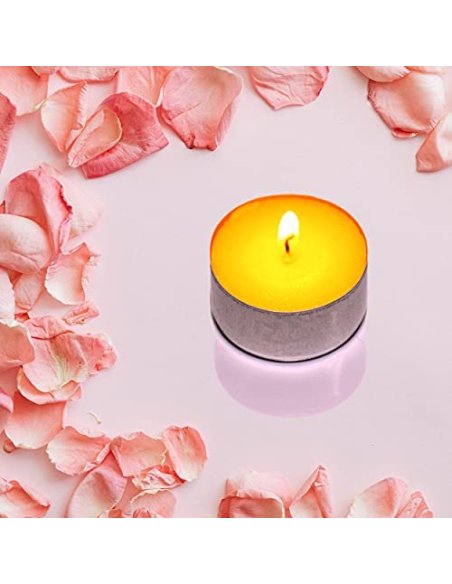 H HANSEL HOME Velas de Té Citronela Grande, Tealight Citronela Perfumada Antimosquitos Velas Citronela - Pack 4 Velas, 10 Hor