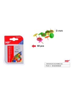Chinchetas de color 9mm 60 uds