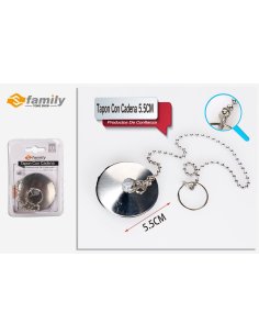 Tapon con cadena metal 5.5cm
