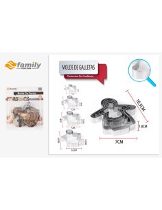 Molde galletas Acero...