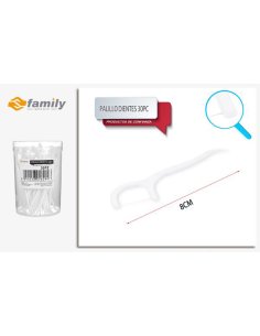Palillo dientes 30pc 8cm