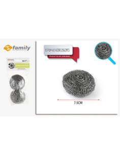 Estropajo acero 25g/2pcs 7.5cm