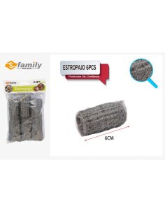 Estropajo acero 6pcs 6cm