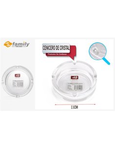 Cenicero de cristal 10cm