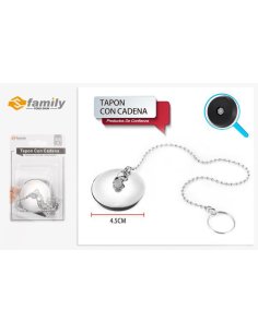 Tapon metal con cadena 4.5cm