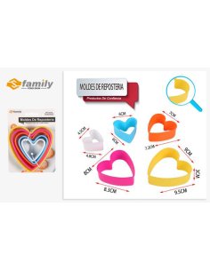 Moldes de reposteria 5pcs