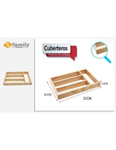 Cuberteros madera 22x32x4cm