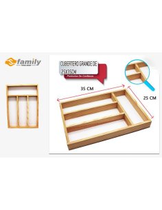 Cubertero grande de madera...