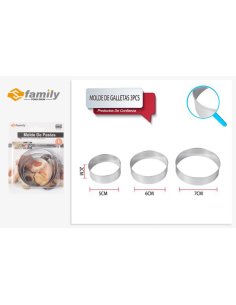 Molde de galletas 3pcs metal