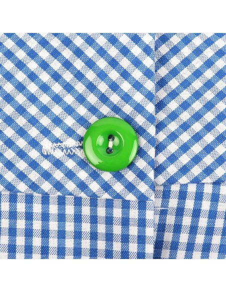 Bata Escolar Nombre Bordado Personalizable Infantil Multicolor, Baby Infantil de Cuadros pequeños