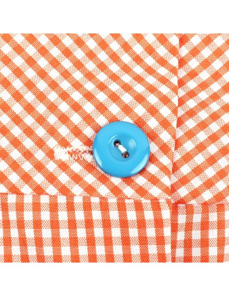 Bata Escolar Nombre Bordado Personalizable Infantil Multicolor, Baby Infantil de Cuadros pequeños