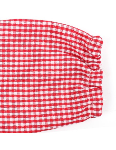 Bata Escolar Nombre Bordado Personalizable Infantil Multicolor, Baby Infantil de Cuadros pequeños