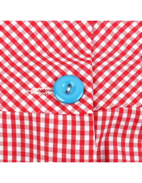 Bata Escolar Nombre Bordado Personalizable Infantil Multicolor, Baby Infantil de Cuadros pequeños