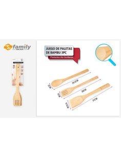 Juego de paletas de bambu 3pc