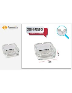 Cenicero de cristal 9x4cm