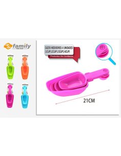 Cazos medidores plástico 4...