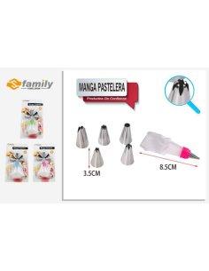 Manga pastelera acero y...