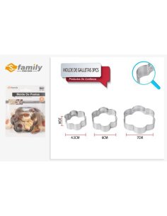 Molde de galletas inox 3pcs