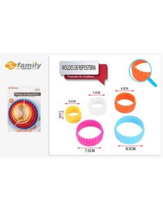 Moldes de reposteria inox 5pcs