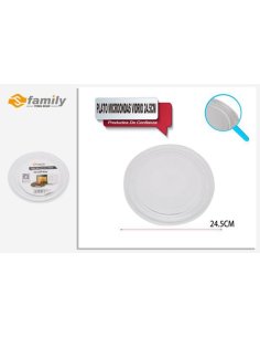 Plato microondas vidrio 24.5cm