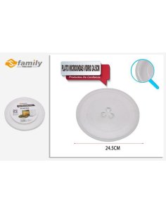 Plato microondas vidrio 24.5cm
